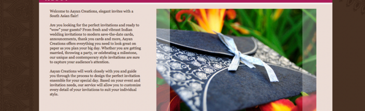Aayan Creations website